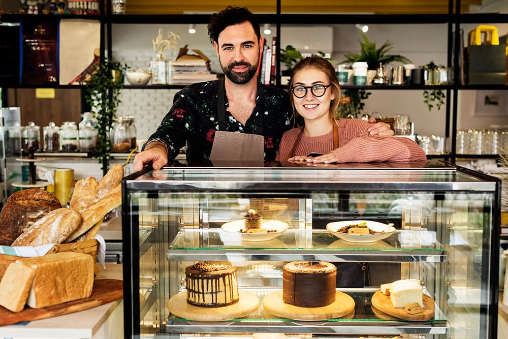 Small business bakery owners