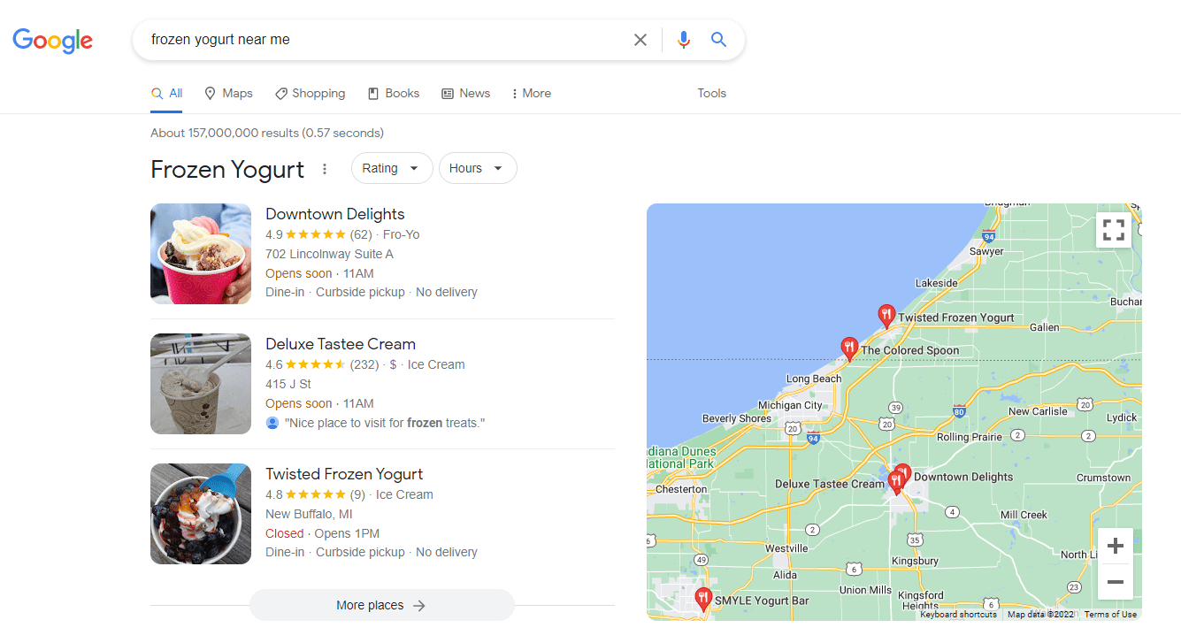 downtown delights google search ranking