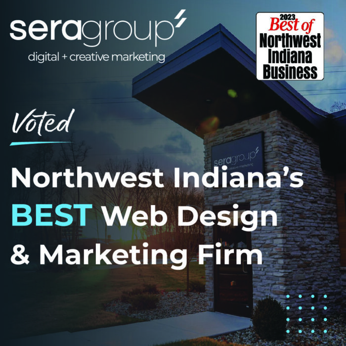 NWI Business Web & Marketing Award Graphic 2021 best northwest indiana web design and marketing award