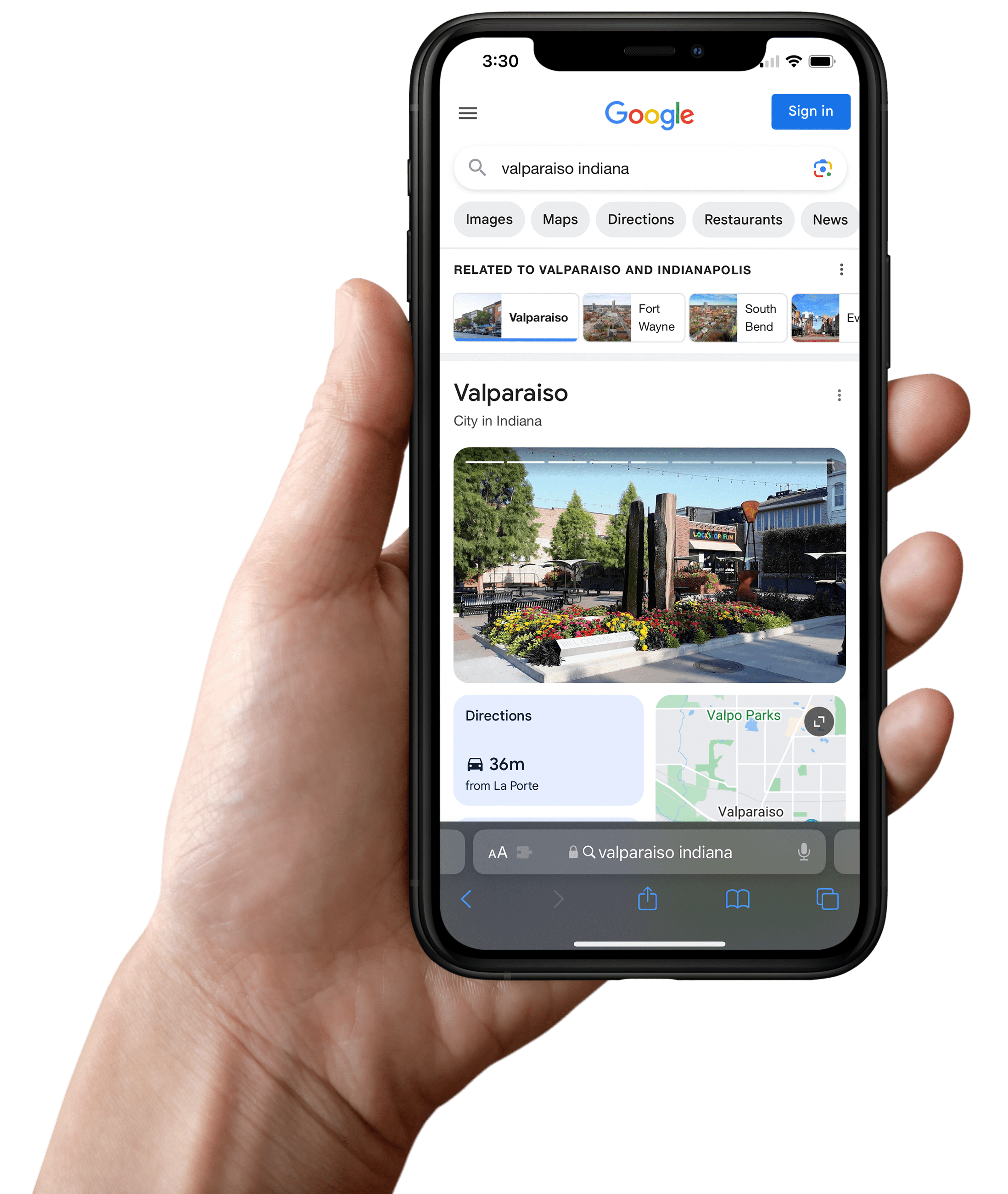valparaiso digital marketing mockup